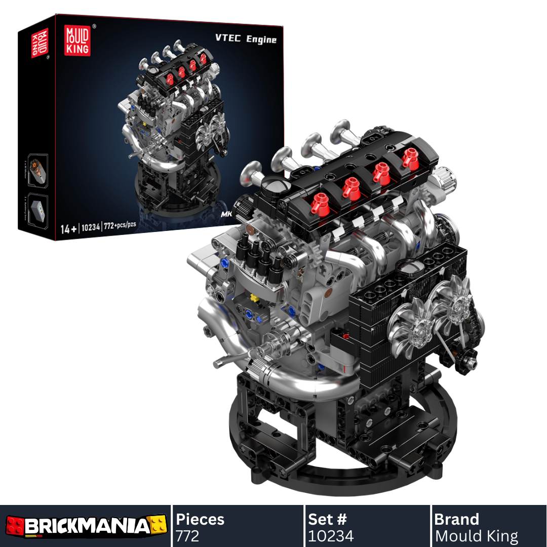 Mould King 10234 Motorized VTEC Engine Model Building Toy Set | 772 PCS