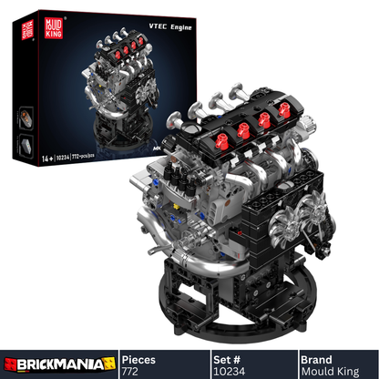 Mould King 10234 Motorized VTEC Engine Model Building Toy Set | 772 PCS
