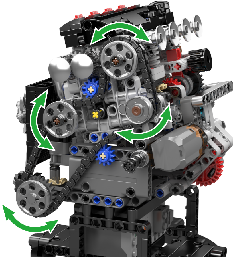 Mould King 10234 Motorized VTEC Engine Model Building Toy Set | 772 PCS