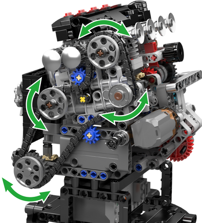 Mould King 10234 Motorized VTEC Engine Model Building Toy Set | 772 PCS