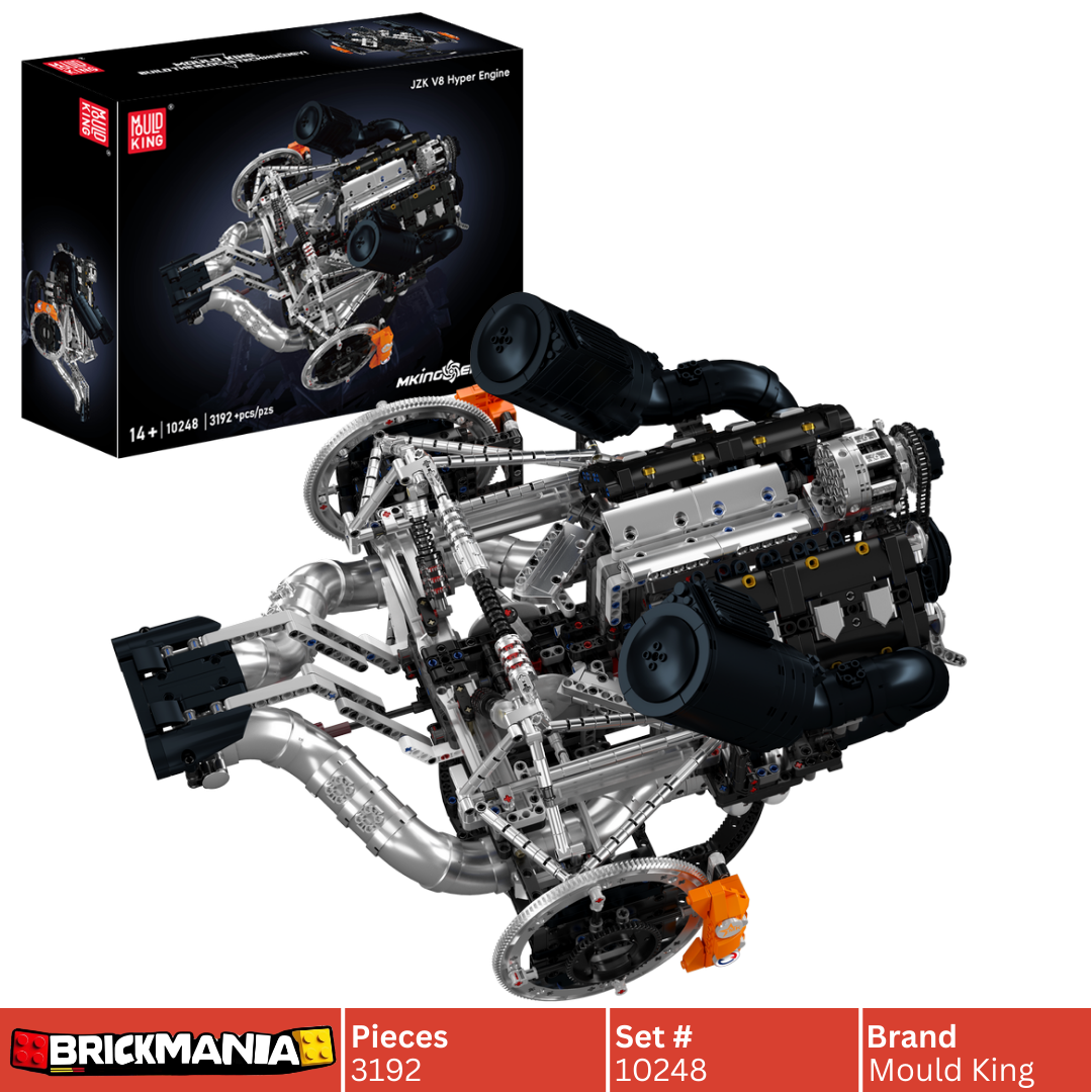 Mould King 10248 JZK V8 Hyper Engine Building Toy Set | 3192 PCS