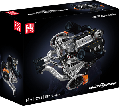 Mould King 10248 JZK V8 Hyper Engine Building Toy Set | 3192 PCS