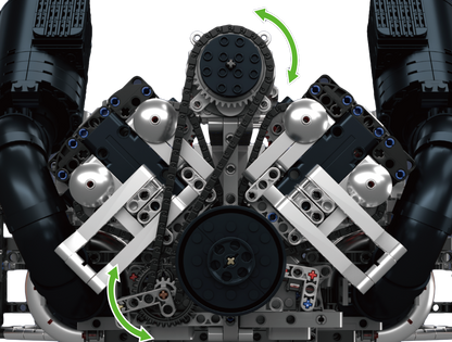 Mould King 10248 JZK V8 Hyper Engine Building Toy Set | 3192 PCS