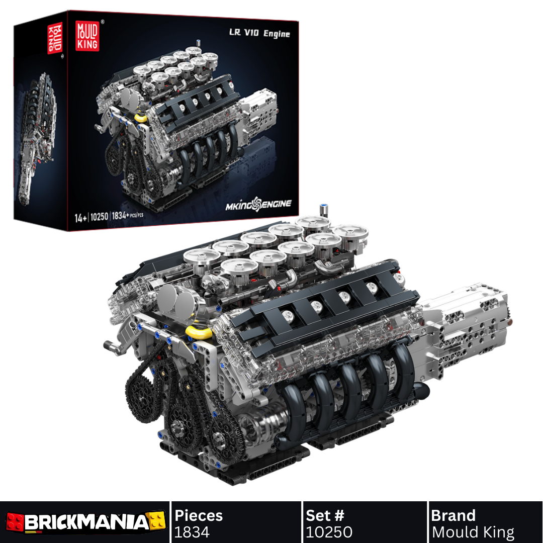 Mould King 10250 Motorized LFA V10 Engine Model Building Toy Set | 1834 PCS