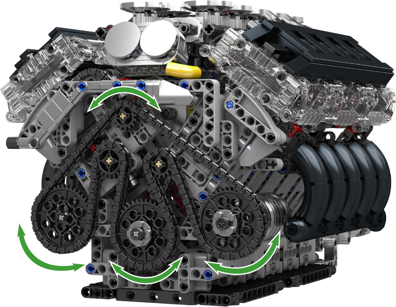 Mould King 10250 Motorized LFA V10 Engine Model Building Toy Set | 1834 PCS