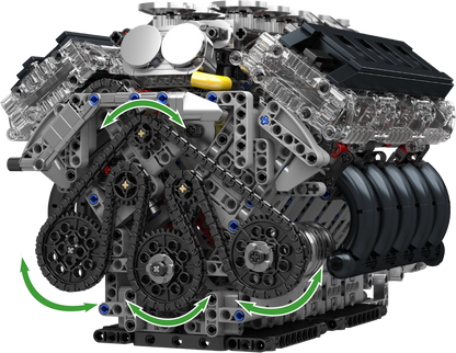 Mould King 10250 Motorized LFA V10 Engine Model Building Toy Set | 1834 PCS