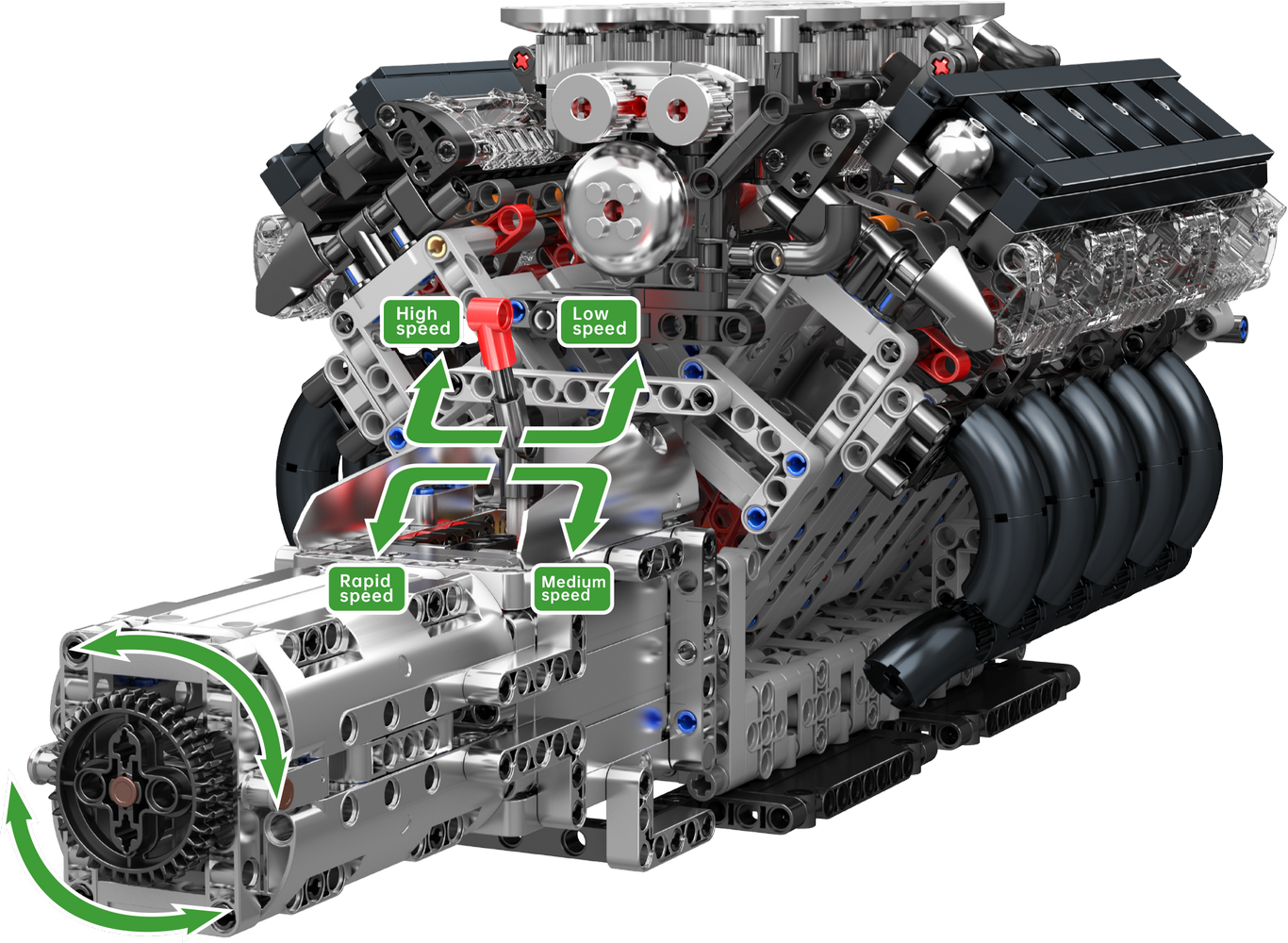 Mould King 10250 Motorized LFA V10 Engine Model Building Toy Set | 1834 PCS