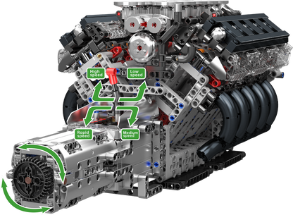 Mould King 10250 Motorized LFA V10 Engine Model Building Toy Set | 1834 PCS