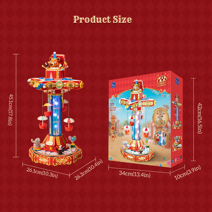 Pantasy 86003 Retro Collection Circus Paradrop Building Toy Set | 1680 PCS