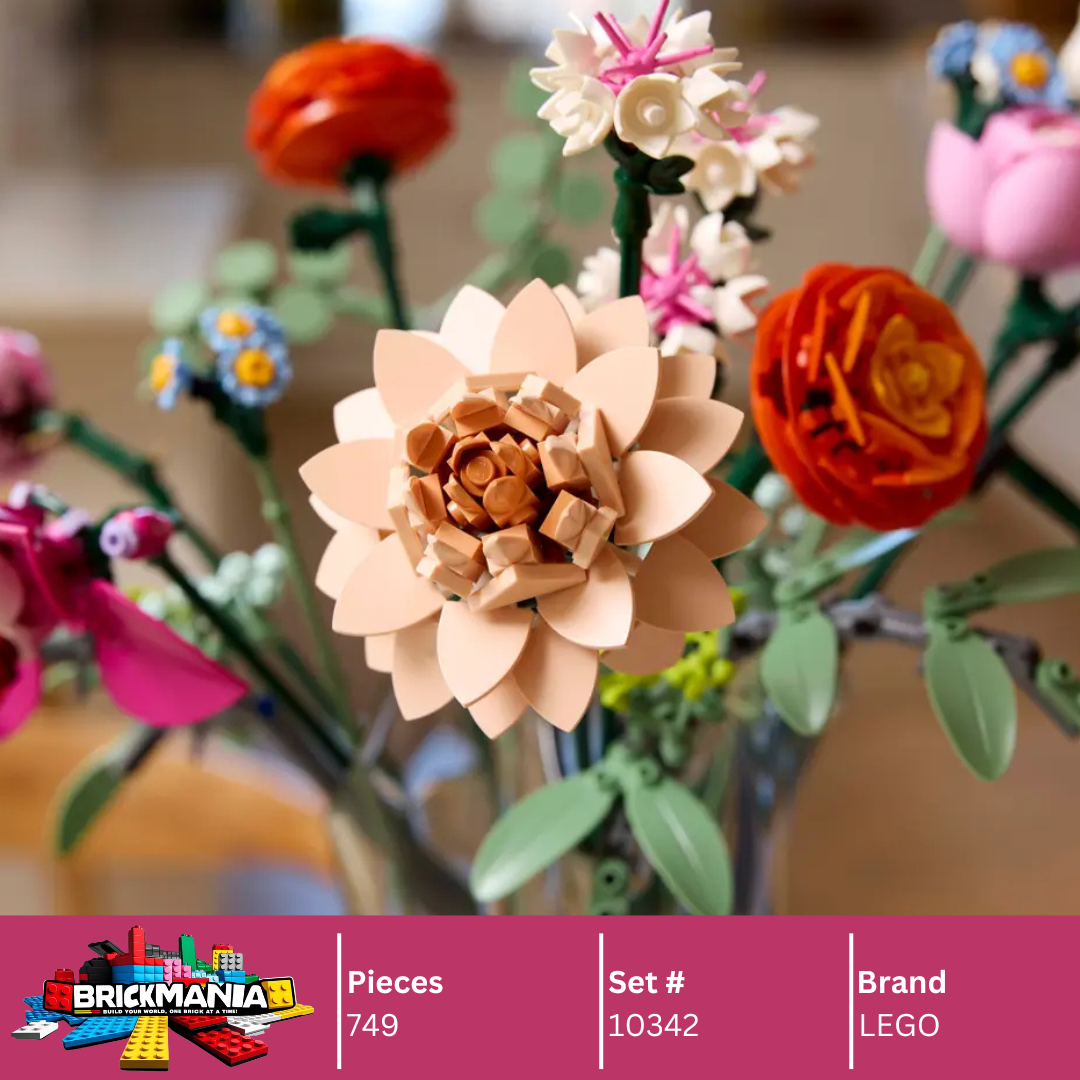 LEGO 10342 Pretty Pink Flower Bouquet | 749 PCS
