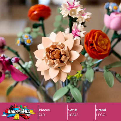 LEGO 10342 Pretty Pink Flower Bouquet | 749 PCS