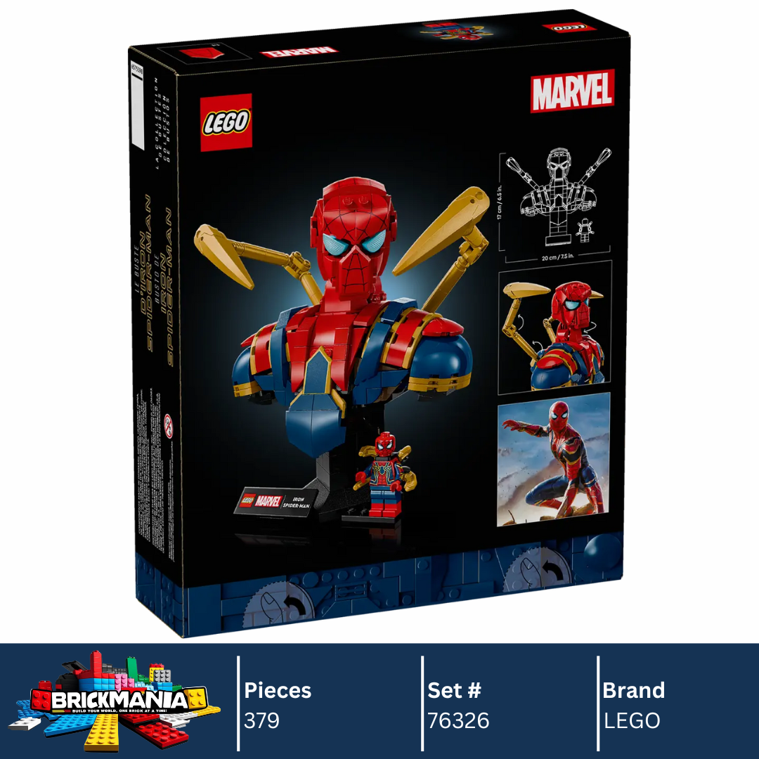 LEGO 76326 Marvel Iron Spider-Man Bust | 379 PCS