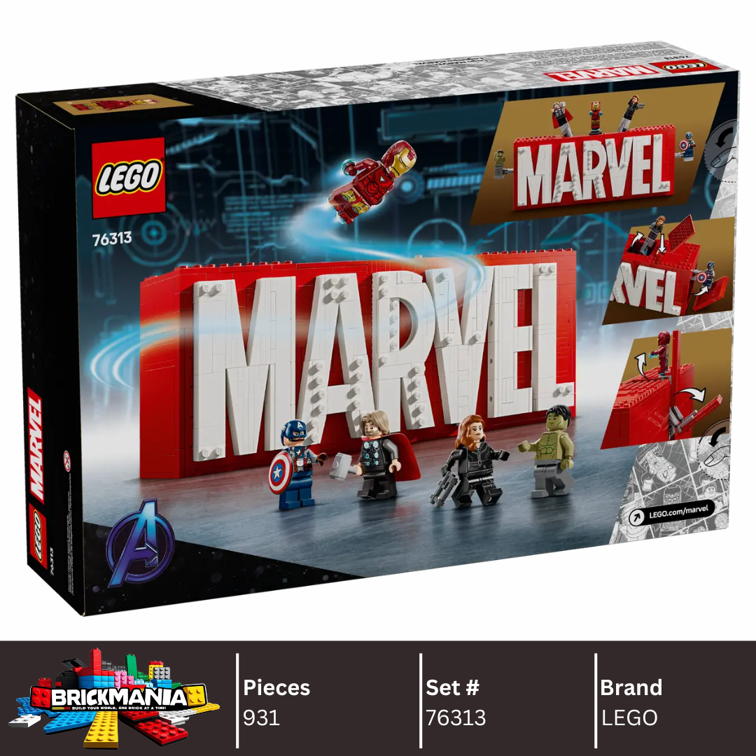 LEGO 76313 MARVEL Logo & Minifigures | 931 PCS