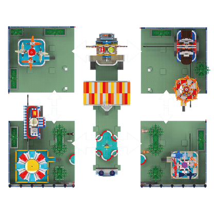 Mould King 11022 Architecture Large Amusement Park Building Toy Set | 5220 PCS