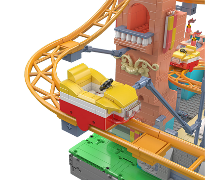 Mould King 11023 Castle Roller Coaster Building Toy Set | 2584 PCS