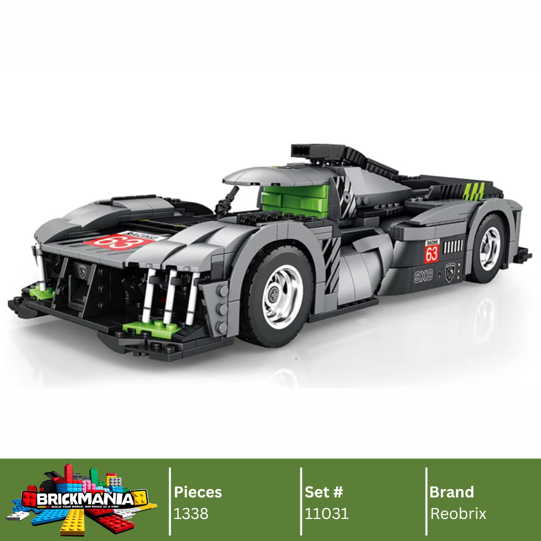 Reobrix 11031 Peugeot 9X8 Racer Building Toy Set | 1338 PCS – Brickmania