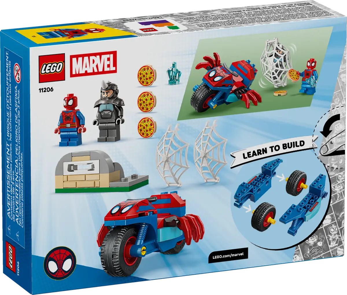 LEGO 11206 Marvel Spidey on his Motorcycle vs. Rhino | 61 PCS