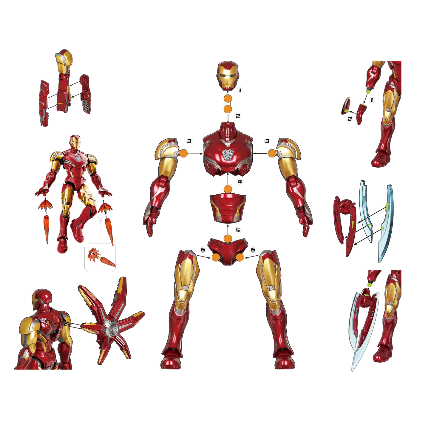 Blokees Marvel 73920 Champion Class Infinity Saga Iron Man Mark LXXXV EX