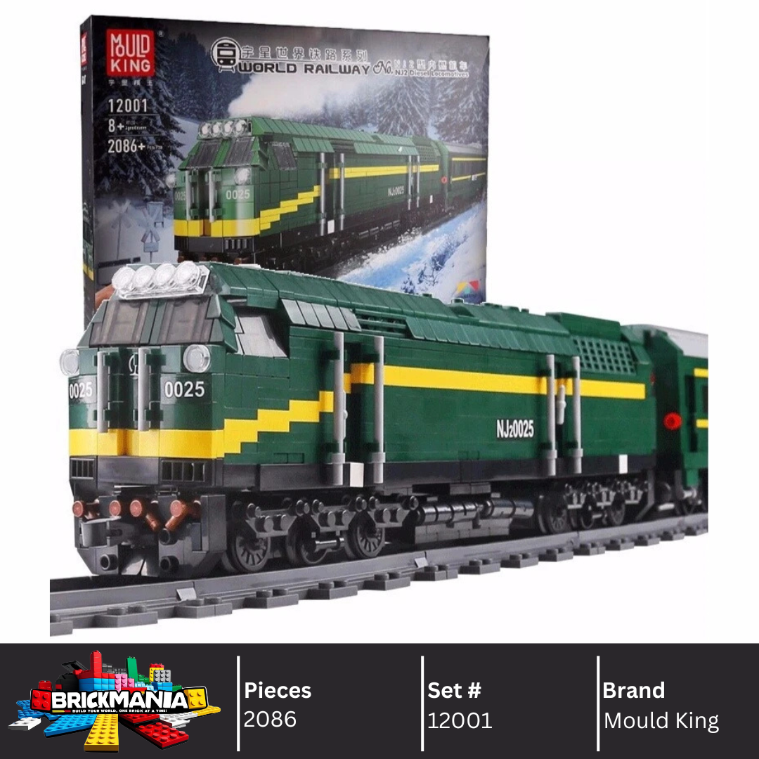 Mould King 12001 Train NJ2 Diesel Locomotives Building Toy Set | 2086 PCS
