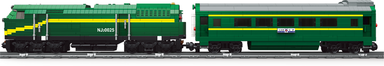 Mould King 12001 Train NJ2 Diesel Locomotives Building Toy Set | 2086 PCS