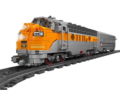 Mould King 12018S Train USA EMD F7 WP Diesel Locomotive Building Toy Set | 1751 PCS