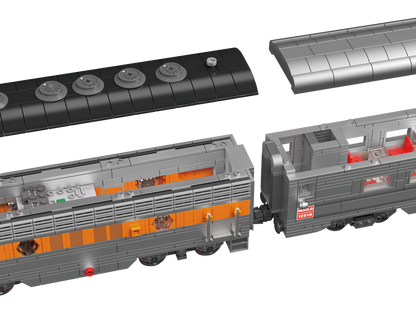 Mould King 12018S Train USA EMD F7 WP Diesel Locomotive Building Toy Set | 1751 PCS