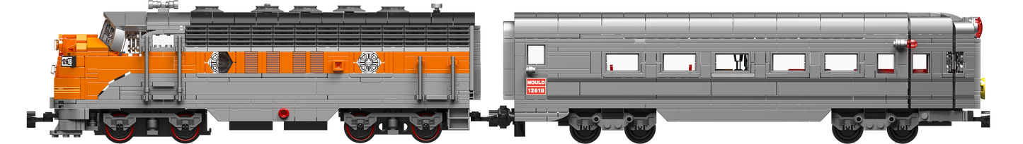 Mould King 12018S Train USA EMD F7 WP Diesel Locomotive Building Toy Set | 1751 PCS