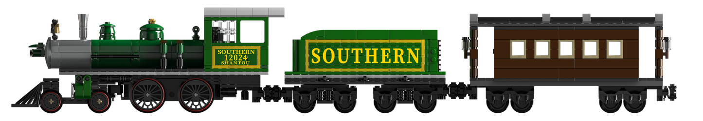 Mould King 12024 Train 4-4-0 Steam Locomotive Building Toy Set | 1212 PCS