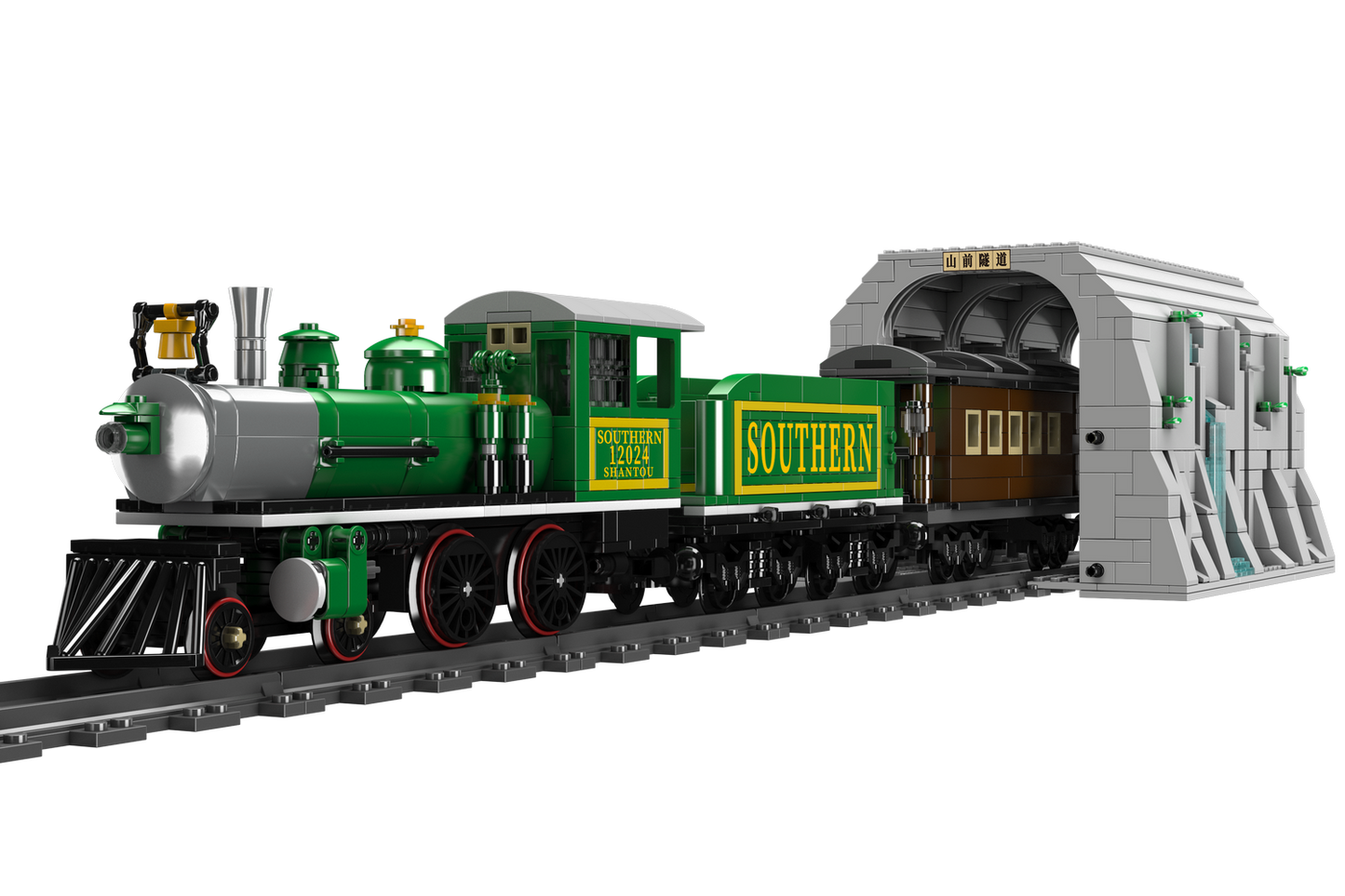 Mould King 12024 Train 4-4-0 Steam Locomotive Building Toy Set | 1212 PCS