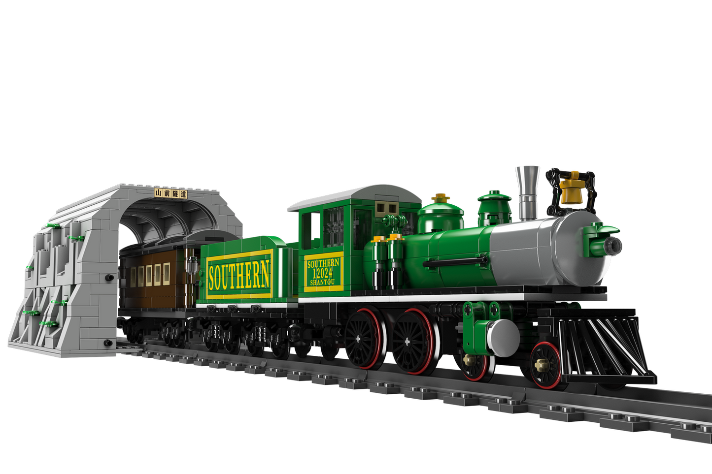 Mould King 12024 Train 4-4-0 Steam Locomotive Building Toy Set | 1212 PCS