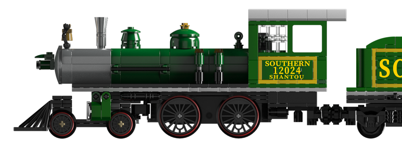 Mould King 12024 Train 4-4-0 Steam Locomotive Building Toy Set | 1212 PCS