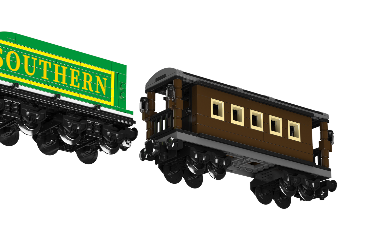 Mould King 12024 Train 4-4-0 Steam Locomotive Building Toy Set | 1212 PCS