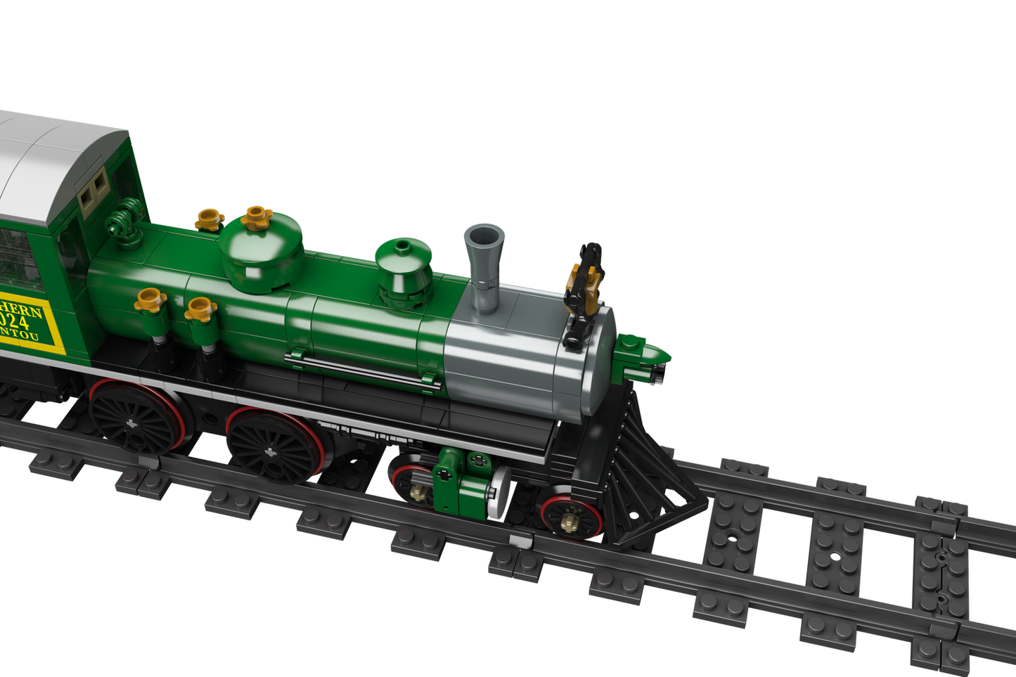Mould King 12024 Train 4-4-0 Steam Locomotive Building Toy Set | 1212 PCS