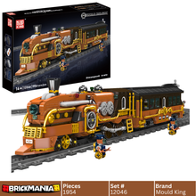 Mould King 12046 Steampunk Steam Train Building Toy Set | 1954 PCS