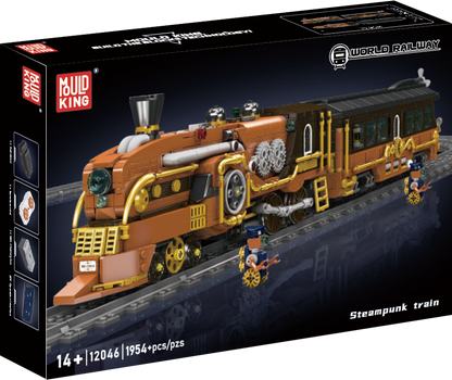 Mould King 12046 Steampunk Steam Train Building Toy Set | 1954 PCS