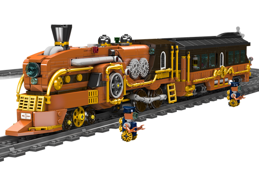 Mould King 12046 Steampunk Steam Train Building Toy Set | 1954 PCS