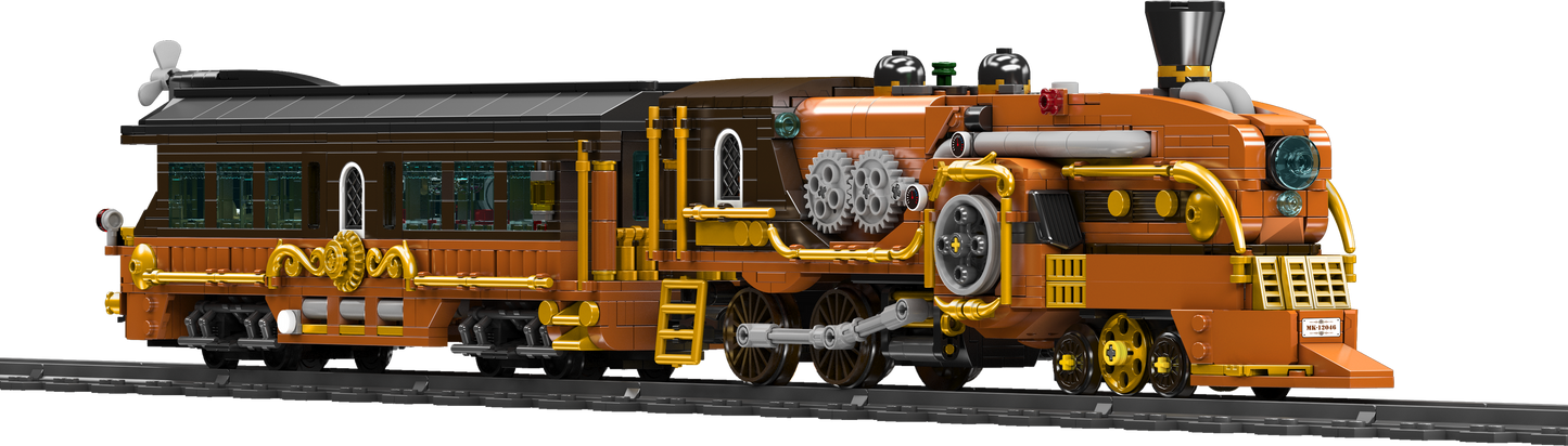 Mould King 12046 Steampunk Steam Train Building Toy Set | 1954 PCS