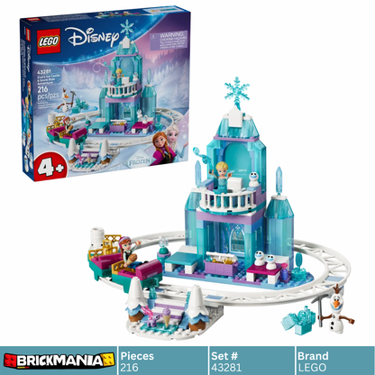 LEGO 43281 Disney Elsa's Ice Castle & Snow Ride Adventure | 216 PCS