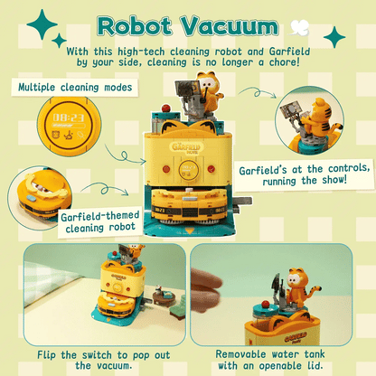 Pantasy 86823 Garfield Robot Vacuum Building Toy Set | 300 PCS