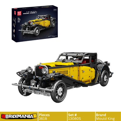 Mould King 13080S Bugatti 50T Vintage Car Building Toy Set | 3616 PCS