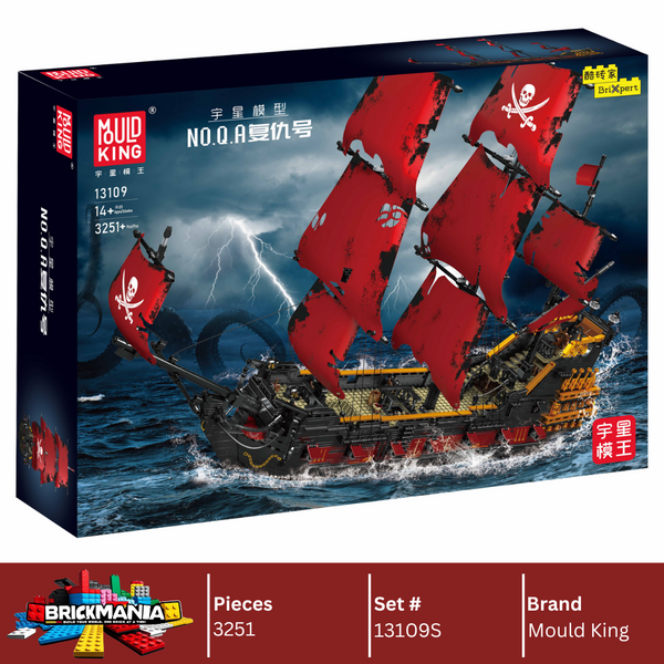 Mould King 13109S Ship Queen Pirate Ship Model Building Toy Set | 3251 ...