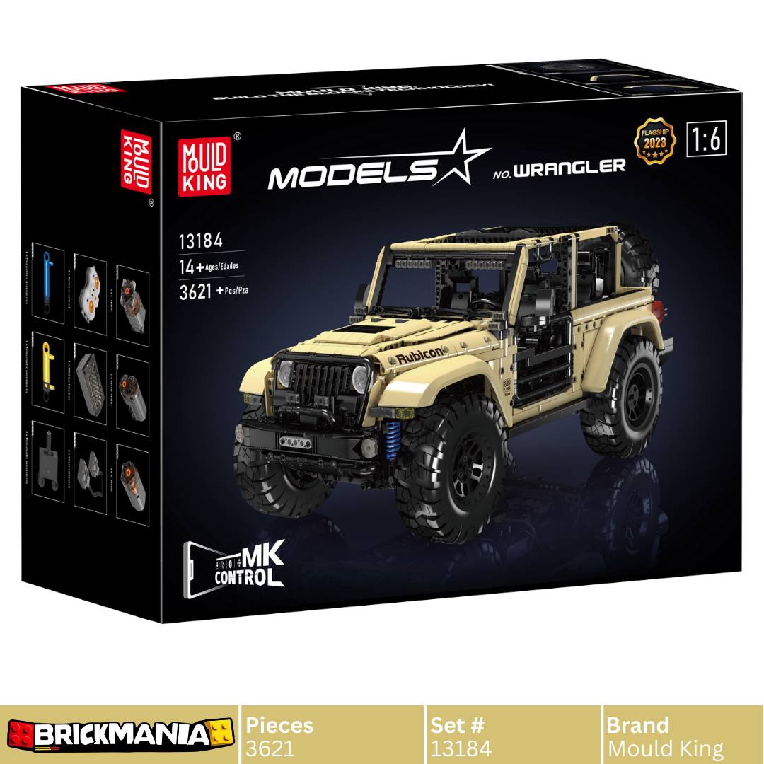 Mould King 13184 Remote Controlled Off-Road Wrangler Building Toy Set | 3621 PCS