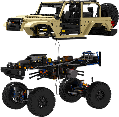 Mould King 13184 Remote Controlled Off-Road Wrangler Building Toy Set | 3621 PCS