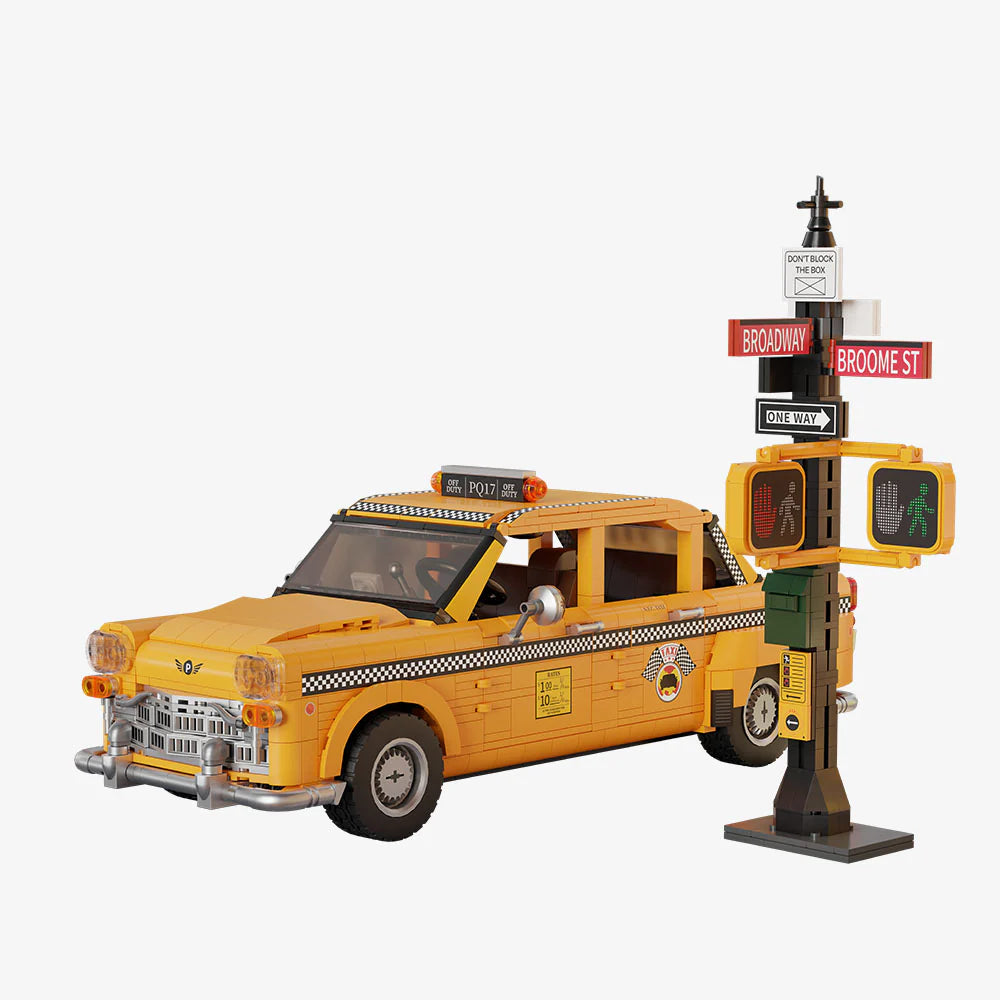 Pantasy 85017 Retro Collection New York Yellow Cab Building Toy Set | 1601 PCS