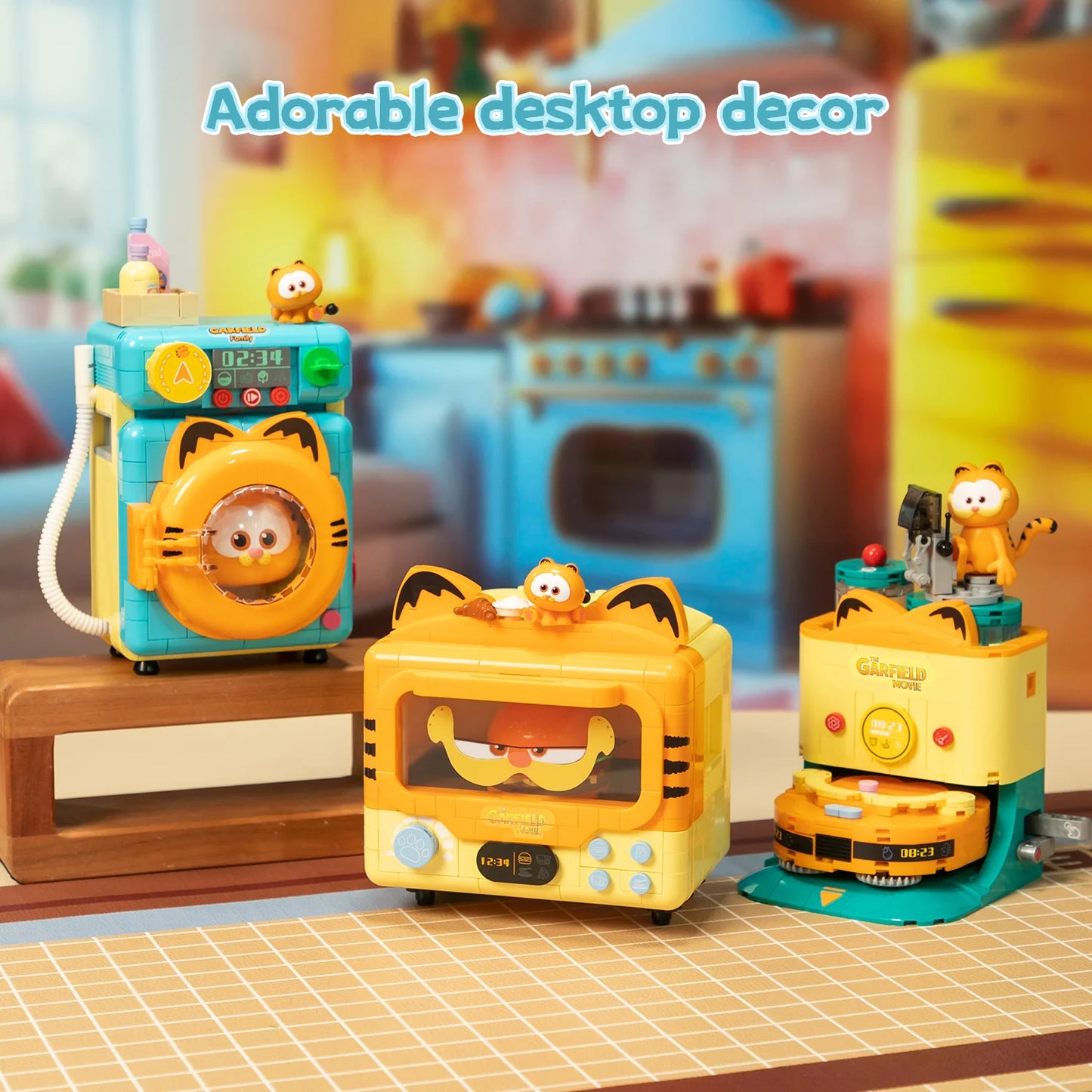 Pantasy 86823 Garfield Robot Vacuum Building Toy Set | 300 PCS