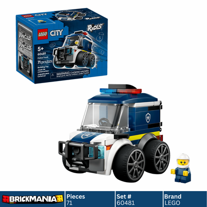 LEGO 60481 City Rides – Police Truck | 71 PCS