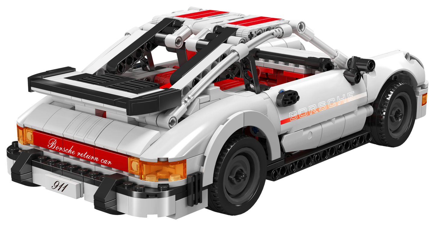 Mould King 15063 911 Pull-Back Sports Car Building Toy Set | 824 PCS