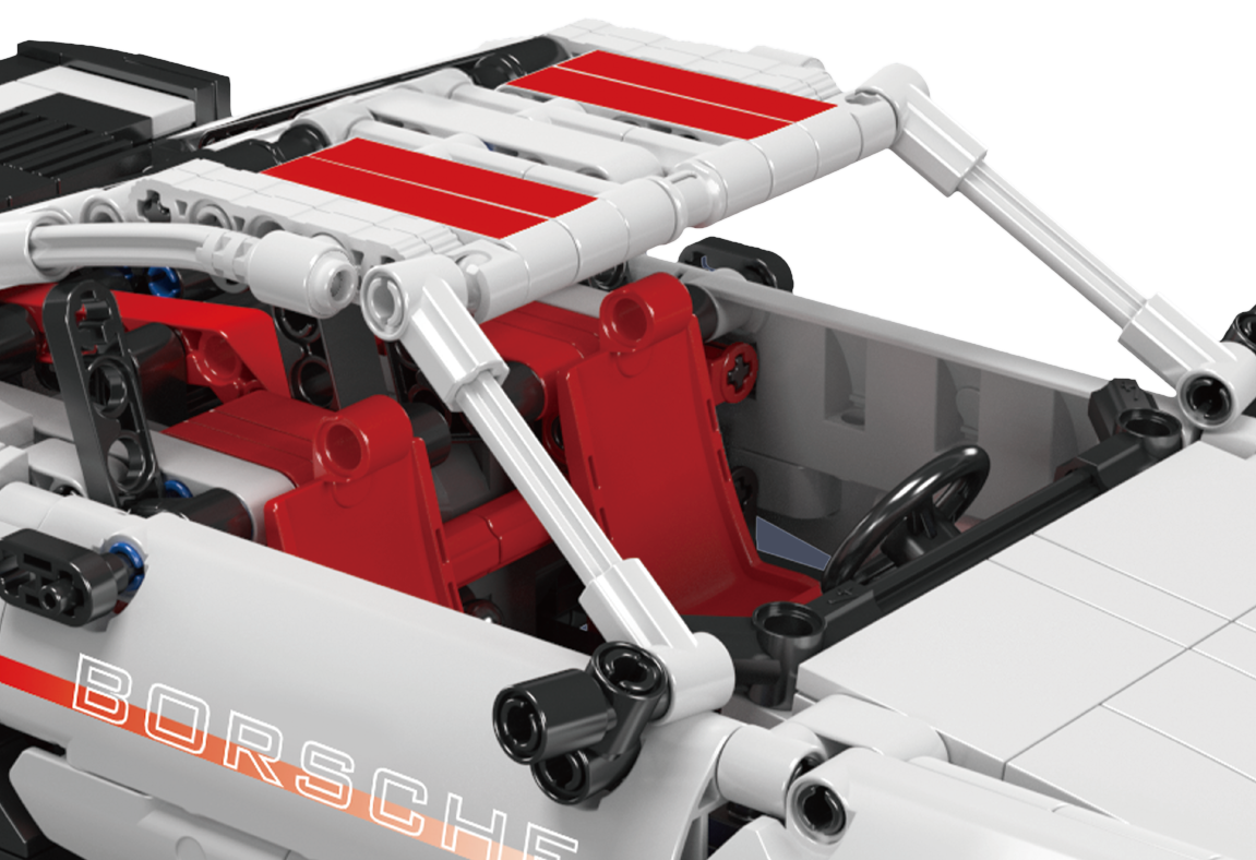 Mould King 15063 911 Pull-Back Sports Car Building Toy Set | 824 PCS