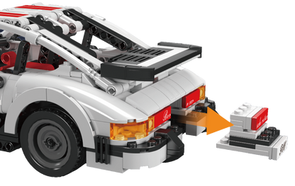 Mould King 15063 911 Pull-Back Sports Car Building Toy Set | 824 PCS