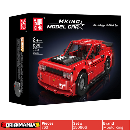 Mould King 15080S Challenger American Muscle Pull-back Car Model Building Toy Set | 763 PCS